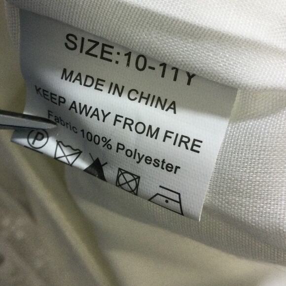 FLOWER GIRL PARTY SZ 10-11 Y white burnout half sleeve tiered dress NEW b82 - Picture 7 of 7